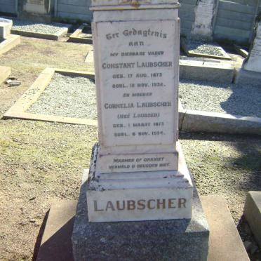 LAUBSCHER Constant 1873-1932 &amp; Cornelia LOUBSER 1873-1934