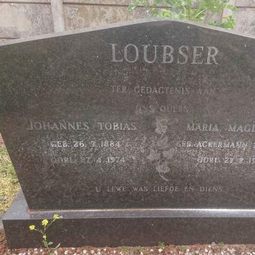 LOUBSER Johannes Tobias 1894-1974 &amp; Maria Magdalena ACKERMANN 1893-1974