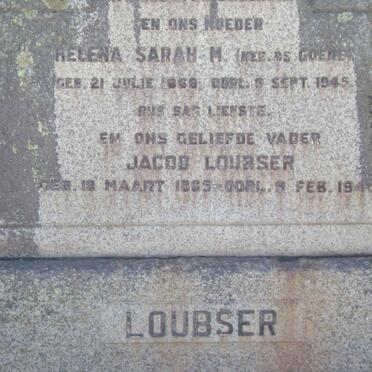 LOUBSER Jacob 1865-1949 &amp; Helena Sarah M. DE GOEDE 1868-1945