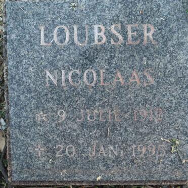LOUBSER Nicolaas 1910-1995