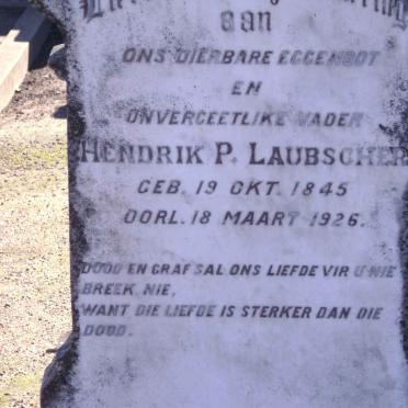 LAUBSCHER Hendrik P. 1845-1926