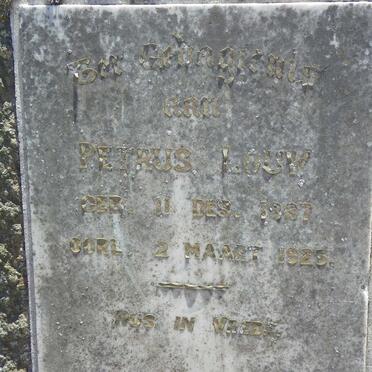 LOUW Petrus 1887-1923