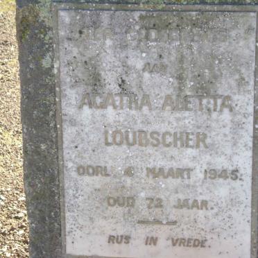 LOUBSCHER Agatha Aletta  -1945 