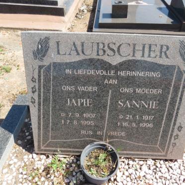 LAUBSCHER Japie 1907-1995 &amp; Sannie 1917-1996