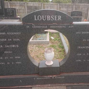 LOUBSER Dirk Jacobus 1896-1980 &amp; Francina H.J. 1904-1997