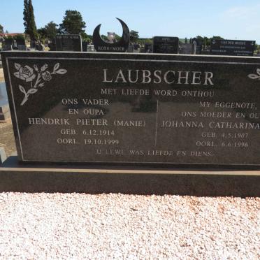 LAUBSCHER Hendrik Pieter 1914-1999 &amp; Johanna Catharina 1907-1996