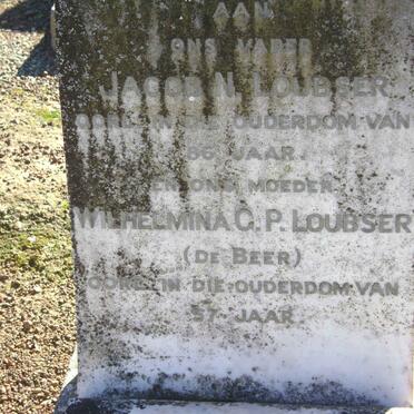 LOUBSER Jacob N.  &amp; Wilhelmina G.P. DE BEER 