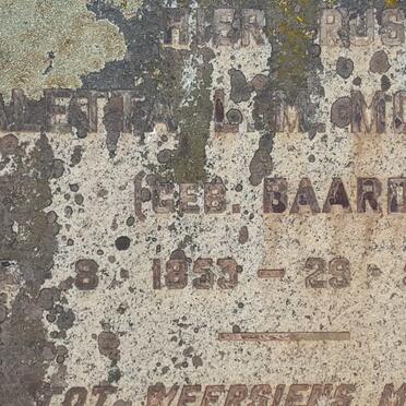 MOSTERT Aletta L.M. nee BAARD 1853-1929