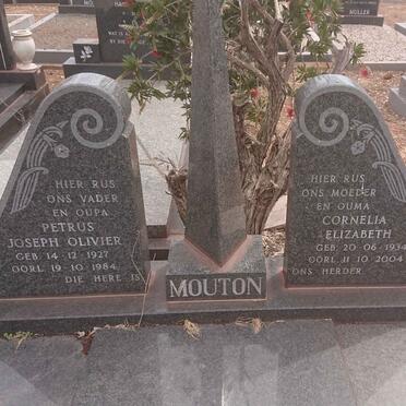 MOUTON Petrus Joseph Olivier 1927-1984 &amp; Cornelia Elizabeth 1934-2004