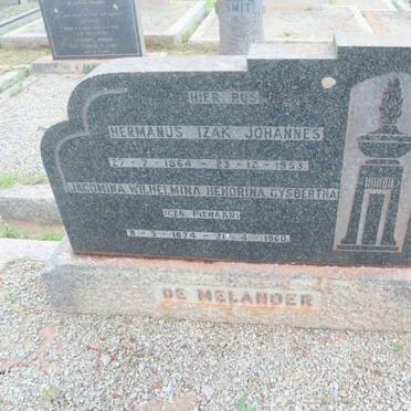 MELANDER Hermanus Izak Johannes, de 1863-1953 &amp; Jacomina Wilhelmina Hendrina Gysberta PIENAAR 1874-1960