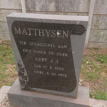 MATTHYSEN Gert J.J. 1905-1975