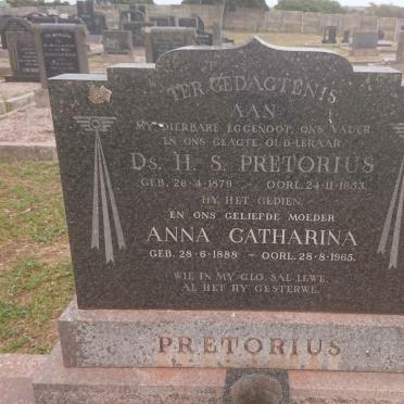 PRETORIUS H.S. 1879-1953 &amp; Anna Catharina 1888-1965