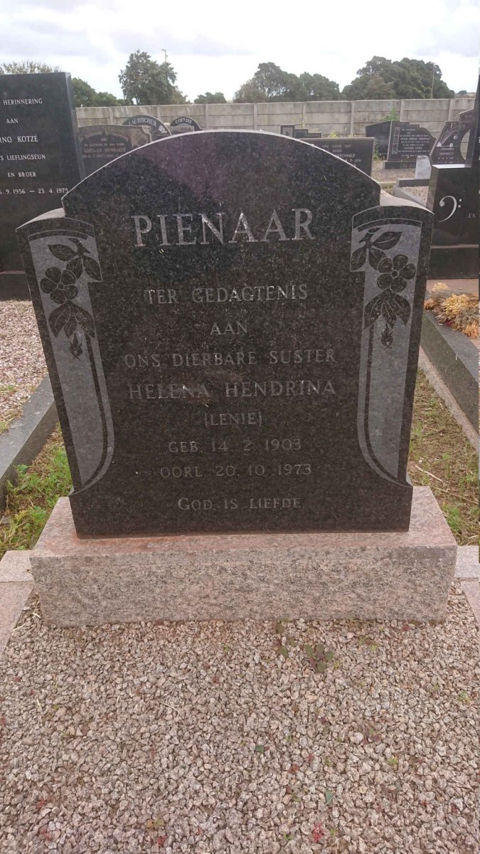 PIENAAR Helena Hendrina 1903-1973