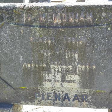 PIENAAR Ockert Tobias 1876-1953 &amp; Martha Cecilia Maria 1879-1956