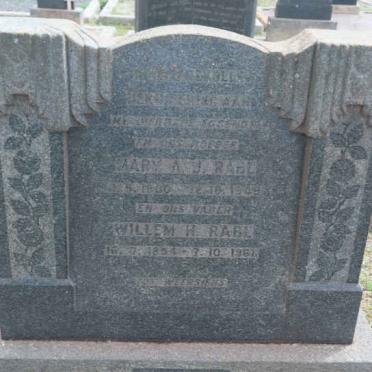 RABE Willem H. 1854-1961 &amp; Mary A.J. 18??-1949