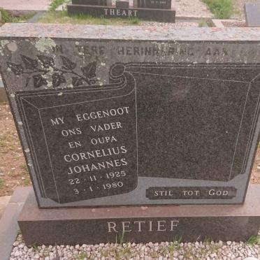 RETIEF Cornelius Johannes 1925-1980