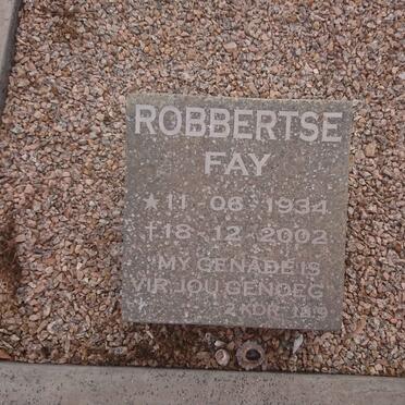 ROBBERTSE Fay 1934-2002