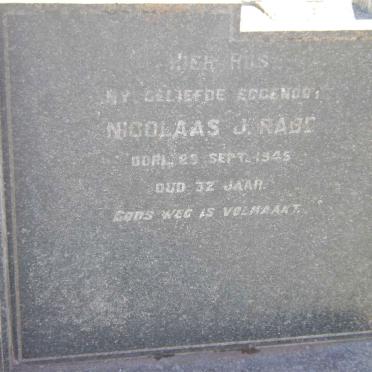 RABE Nicolaas J.  -1945