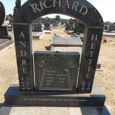RICHARD Andre 1946-1995 &amp; Hettie 1950-1996