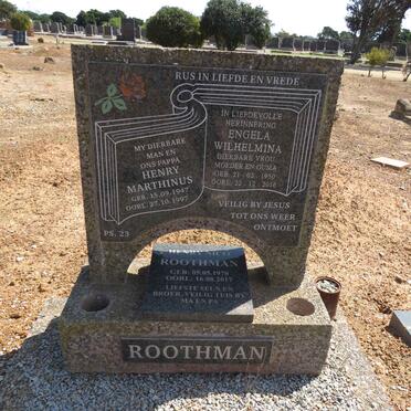 ROOTHMAN Henry Marthinus 1947-1997 &amp; Engela Wilhelmina 1950-2016 :: ROOTHMAN Henry Nico 1970-2017 