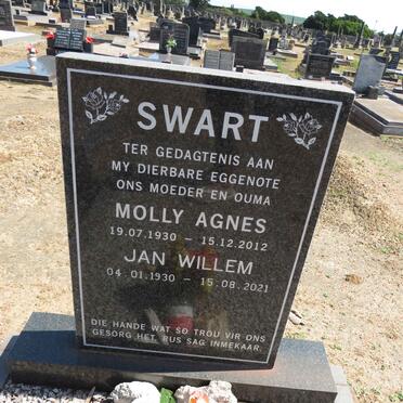 SWART Jan Willem 1930-2021 &amp; Molly Agnes 1930-2012