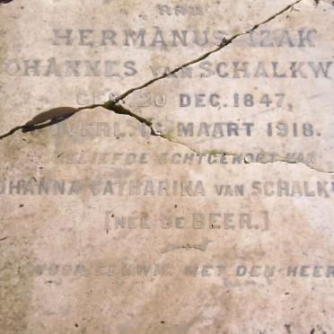 SCHALKWIJK Hermanus Izak Johannes, van 1847-1918
