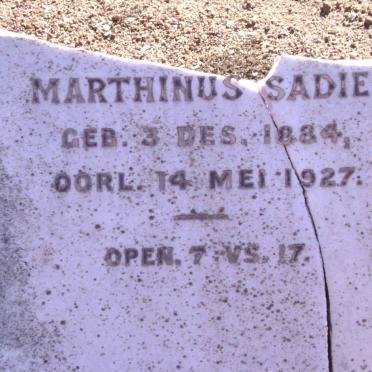 SADIE Marthinus  1884-1927