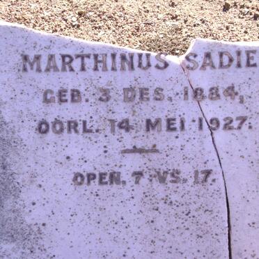 SADIE Marthinus  1884-1927
