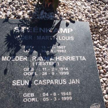 STEENKAMP Martin Louis 1907-1982 &amp; Raynia Henrietta BESTER 1914-1999 :: STEENKAMP Casparus Jan 1948-1999