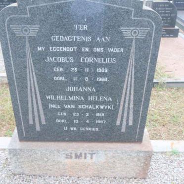 SMIT Jacob Cornelius 1909-1968 &amp; Johanna Wilhelmina Helena VAN SCHALKWYK 1918-1987