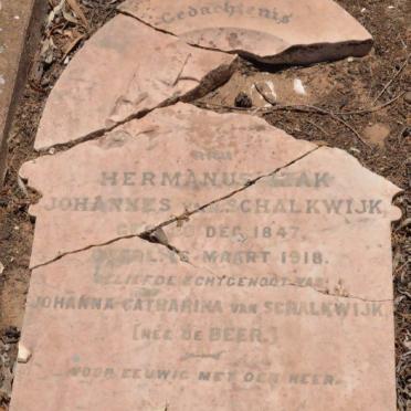 SCHALKWYK Hermanus Izak Johannes, van 1847-1918