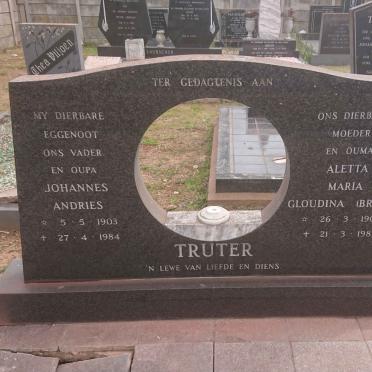 TRUTER Johannes Andries 1903-1984 &amp; Aletta Maria Gloudina BRAND 1905-1989
