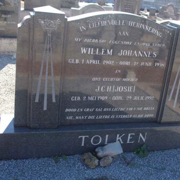 TOLKEN Willem Johannes 1902-1956 &amp; J.C.H. 1909-1992