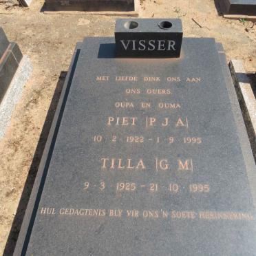 VISSER P.J.A. 1922-1995 &amp; G.M. 1925-1995