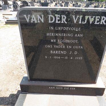 VIJVER Barend J.D., van der 1914-1995