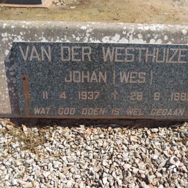 WESTHUIZEN Johan, van der 1937-1989