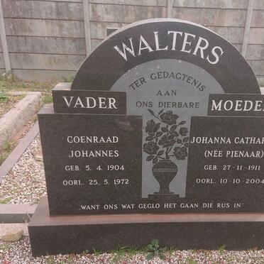 WALTERS Coenraad Johannes 1904-1972 &amp; Johanna Catharina PIENAAR 1911-2004