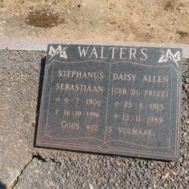 WALTERS Stephanus Sebastiaan 1906-1996 &amp; Daisy Allen DU PREEZ 1915-1989