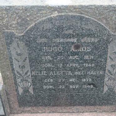 ZYL Hugo Amos, van 1871-1949 &amp; Helie Aletta HAGER 1873-1949