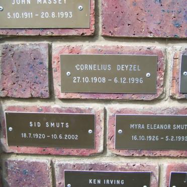 DEYZEL Cornelius 1908-1996 :: SMUTS Sid 1920-2002 :: SMUTS Myra Eleanor 1926-1995