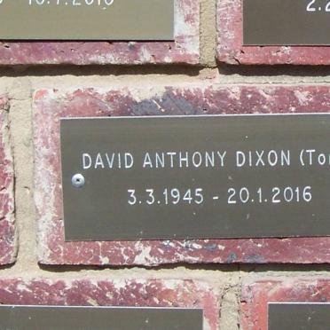 DIXON David Anthony 1945-2016