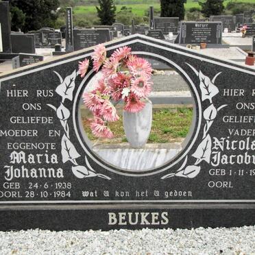BEUKES Nicolaas Jacobus 1928- &amp; Maria Johanna 1938-1984