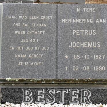 BESTER Petrus Jochemus 1927-1990 
