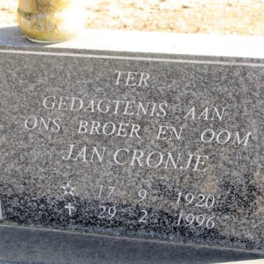 CRONJE Jan 1920-1996