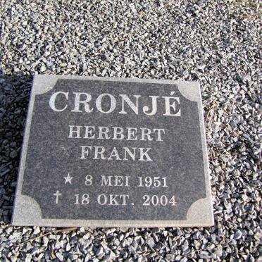 CRONJE Herbert Frank -1965 &amp; Wilhelmina S.J. -1991 :: CRONJÉ Herbert Frank 1951-2004 :: HATTINGH Herman Hendrik 1929-1998