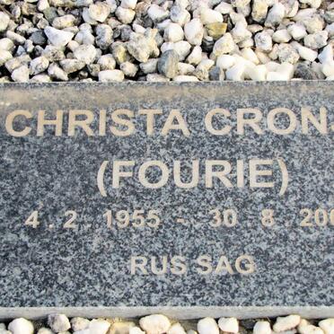 CRONJE Christa nee FOURIE 1955-2004