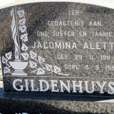GILDENHUYS Jacomina Aletta 1911-1987