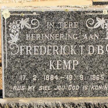 KEMP Frederick T.D.B. 1884-1965