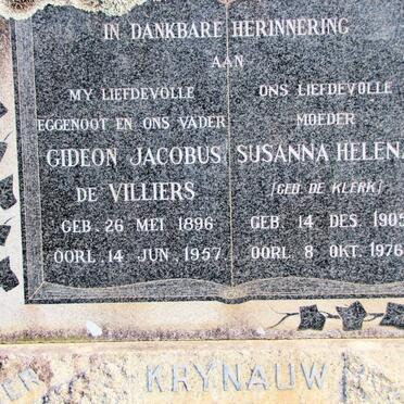 KRYNAUW Gideon Jacobus de Villiers 1896-1957 &amp; Susanna Helena DE KLERK 1905-1976