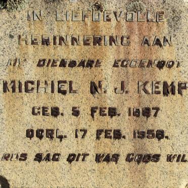 KEMP Michiel N.J. 1887-1958